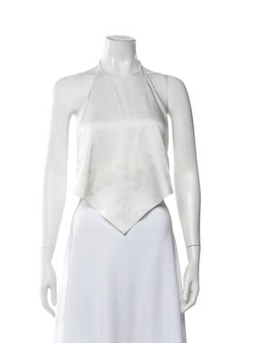 Alice and Olivia - Silky Ivory Halter Neck Top